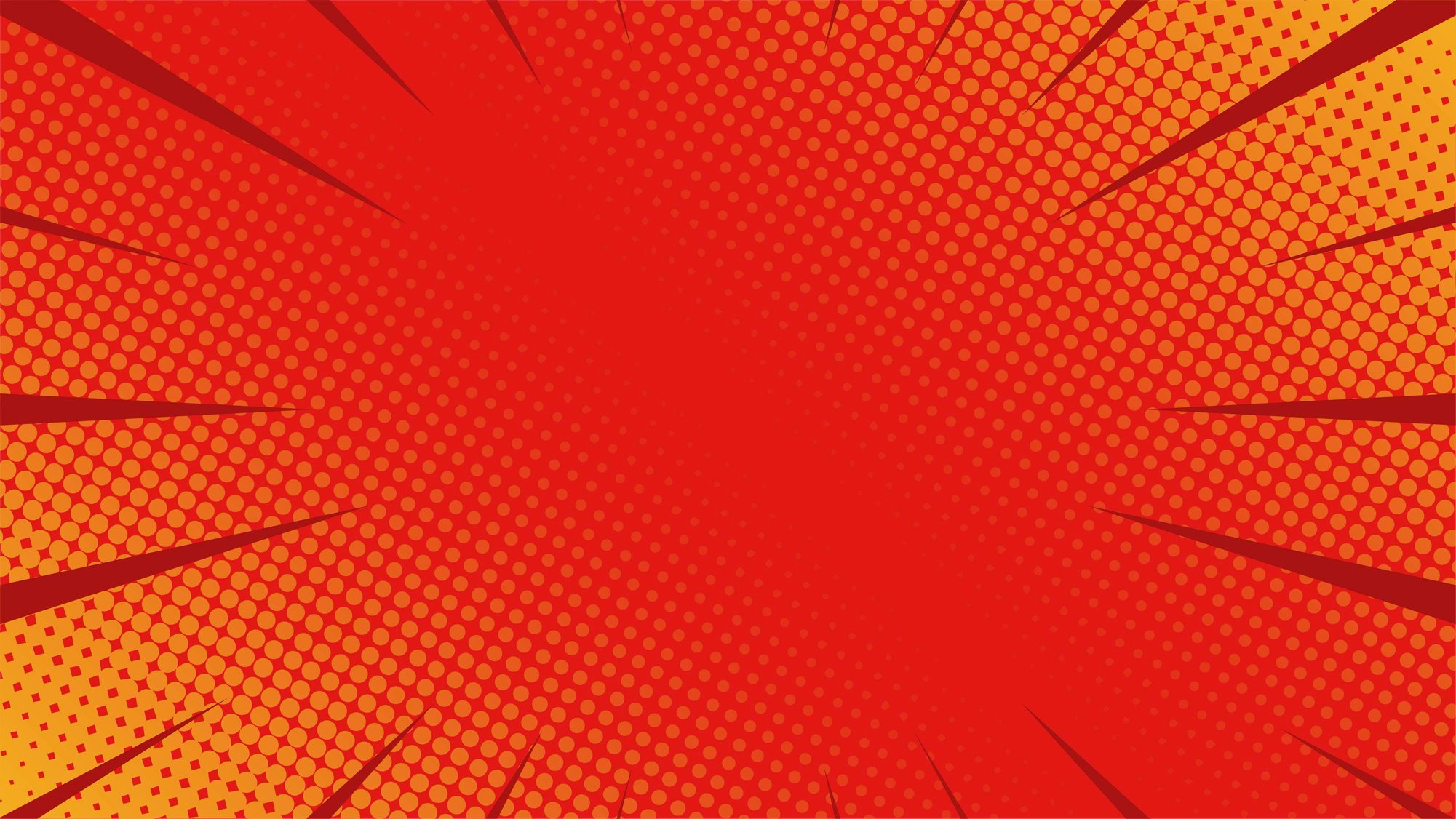 Red Orange Pop Art Comic Background